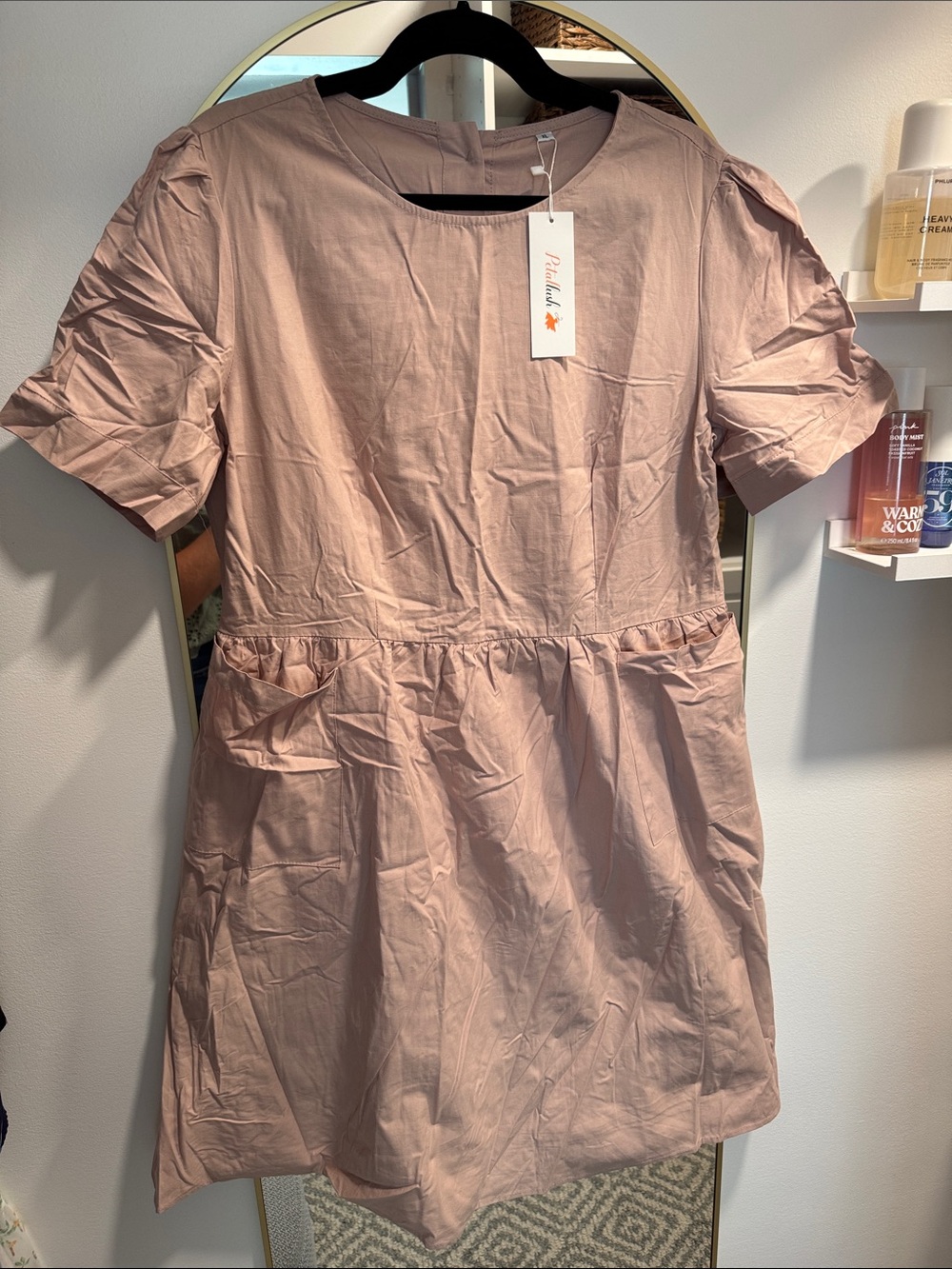 NWT Petallush Women’s Mauve Blush Short Sleeve Dress XL
